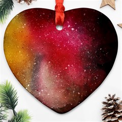 Red And Yellow Drops Ornament (heart) by goljakoff