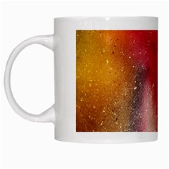 Red And Yellow Drops White Mugs by goljakoff