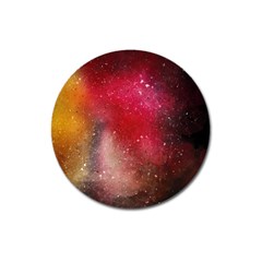 Red And Yellow Drops Magnet 3  (round) by goljakoff