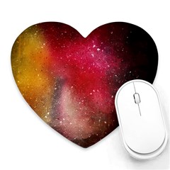 Red And Yellow Drops Heart Mousepads by goljakoff