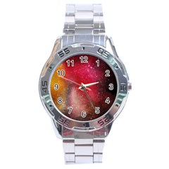 Red And Yellow Drops Stainless Steel Analogue Watch by goljakoff