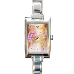 Golden Paint Rectangle Italian Charm Watch by goljakoff