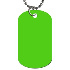 Bright Green Dog Tag (one Side) by FabChoice