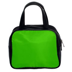 Bright Green Classic Handbag (two Sides) by FabChoice