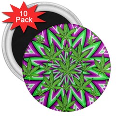 Purple, White, Green, Marijuana, Leaves, Cbdoilprincess  5de76707-e767-40d0-a70d-e7c36407f0a3 3  Magnets (10 Pack)  by CBDOilPrincess1