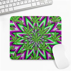 Purple, White, Green, Marijuana, Leaves, Cbdoilprincess  5de76707-e767-40d0-a70d-e7c36407f0a3 Large Mousepads by CBDOilPrincess1