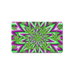 Purple, White, Green, Marijuana, Leaves, Cbdoilprincess  5de76707-e767-40d0-a70d-e7c36407f0a3 Magnet (name Card) by CBDOilPrincess1