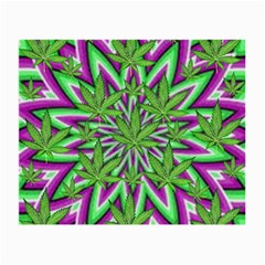 Purple, White, Green, Marijuana, Leaves, Cbdoilprincess  5de76707-e767-40d0-a70d-e7c36407f0a3 Small Glasses Cloth by CBDOilPrincess1