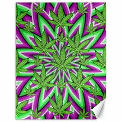 Purple, White, Green, Marijuana, Leaves, Cbdoilprincess  5de76707-e767-40d0-a70d-e7c36407f0a3 Canvas 12  X 16 