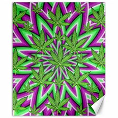 Purple, White, Green, Marijuana, Leaves, Cbdoilprincess  5de76707-e767-40d0-a70d-e7c36407f0a3 Canvas 16  X 20  by CBDOilPrincess1