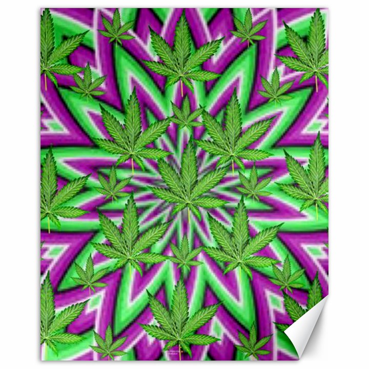 Purple, White, Green, Marijuana, Leaves, CBDOilPrincess  5de76707-e767-40d0-a70d-e7c36407f0a3 Canvas 16  x 20 