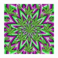 Purple, White, Green, Marijuana, Leaves, Cbdoilprincess  5de76707-e767-40d0-a70d-e7c36407f0a3 Medium Glasses Cloth by CBDOilPrincess1