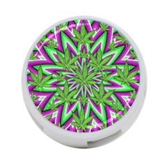 Purple, White, Green, Marijuana, Leaves, Cbdoilprincess  5de76707-e767-40d0-a70d-e7c36407f0a3 4-port Usb Hub (one Side) by CBDOilPrincess1