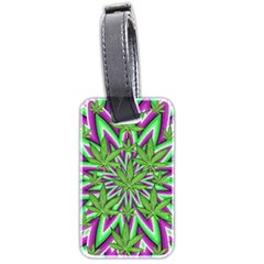 Purple, White, Green, Marijuana, Leaves, Cbdoilprincess  5de76707-e767-40d0-a70d-e7c36407f0a3 Luggage Tag (two Sides) by CBDOilPrincess1