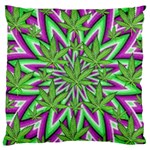 Purple, White, Green, Marijuana, Leaves, CBDOilPrincess  5de76707-e767-40d0-a70d-e7c36407f0a3 Large Cushion Case (Two Sides) Front