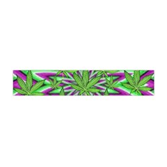 Purple, White, Green, Marijuana, Leaves, Cbdoilprincess  5de76707-e767-40d0-a70d-e7c36407f0a3 Flano Scarf (mini) by CBDOilPrincess1