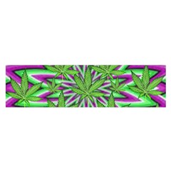 Purple, White, Green, Marijuana, Leaves, Cbdoilprincess  5de76707-e767-40d0-a70d-e7c36407f0a3 Satin Scarf (oblong) by CBDOilPrincess1