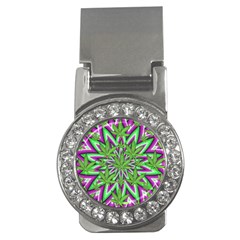 Purple, White, Green, Marijuana, Leaves, Cbdoilprincess  5de76707-e767-40d0-a70d-e7c36407f0a3 Money Clips (cz)  by CBDOilPrincess1