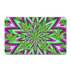 Purple, White, Green, Marijuana, Leaves, Cbdoilprincess  5de76707-e767-40d0-a70d-e7c36407f0a3 Magnet (rectangular) by CBDOilPrincess1