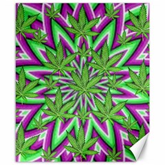 Purple, White, Green, Marijuana, Leaves, Cbdoilprincess  5de76707-e767-40d0-a70d-e7c36407f0a3 Canvas 8  X 10  by CBDOilPrincess1