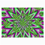 Purple, White, Green, Marijuana, Leaves, CBDOilPrincess  5de76707-e767-40d0-a70d-e7c36407f0a3 Large Glasses Cloth (2 Sides) Front