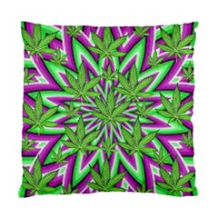 Purple, White, Green, Marijuana, Leaves, Cbdoilprincess  5de76707-e767-40d0-a70d-e7c36407f0a3 Standard Cushion Case (two Sides)