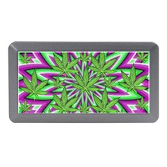 Purple, White, Green, Marijuana, Leaves, Cbdoilprincess  5de76707-e767-40d0-a70d-e7c36407f0a3 Memory Card Reader (mini) by CBDOilPrincess1