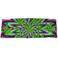 Purple, White, Green, Marijuana, Leaves, Cbdoilprincess  5de76707-e767-40d0-a70d-e7c36407f0a3 Body Pillow Case Dakimakura (two Sides) by CBDOilPrincess1