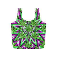 Purple, White, Green, Marijuana, Leaves, Cbdoilprincess  5de76707-e767-40d0-a70d-e7c36407f0a3 Full Print Recycle Bag (s) by CBDOilPrincess1