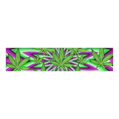 Purple, White, Green, Marijuana, Leaves, Cbdoilprincess  5de76707-e767-40d0-a70d-e7c36407f0a3 Velvet Scrunchie by CBDOilPrincess1