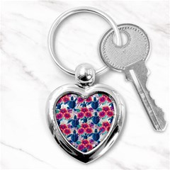 Tropical Flowers Turtles Cbdoilprincess 9a8efa63-1b6b-4226-a85c-858859e581d8 Key Chain (heart) by CBDOilPrincess1