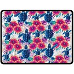 Tropical Flowers Turtles CBDOilPrincess 9a8efa63-1b6b-4226-a85c-858859e581d8 Fleece Blanket (Large)  80 x60  Blanket Front