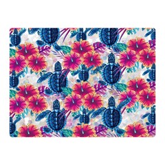 Tropical Flowers Turtles Cbdoilprincess 9a8efa63-1b6b-4226-a85c-858859e581d8 Double Sided Flano Blanket (mini)  by CBDOilPrincess1