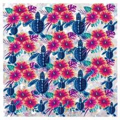 Tropical Flowers Turtles Cbdoilprincess 9a8efa63-1b6b-4226-a85c-858859e581d8 Wooden Puzzle Square by CBDOilPrincess1