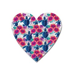 Tropical Flowers Turtles Cbdoilprincess 9a8efa63-1b6b-4226-a85c-858859e581d8 Heart Magnet by CBDOilPrincess1