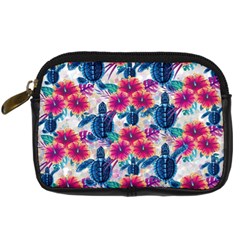 Tropical Flowers Turtles Cbdoilprincess 9a8efa63-1b6b-4226-a85c-858859e581d8 Digital Camera Leather Case by CBDOilPrincess1