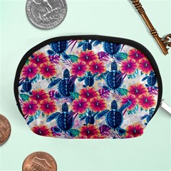 Tropical Flowers Turtles Cbdoilprincess 9a8efa63-1b6b-4226-a85c-858859e581d8 Accessory Pouch (medium) by CBDOilPrincess1