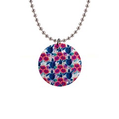 Tropical Flowers Turtles Cbdoilprincess 9a8efa63-1b6b-4226-a85c-858859e581d8 1  Button Necklace