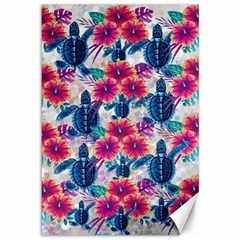 Tropical Flowers Turtles Cbdoilprincess 9a8efa63-1b6b-4226-a85c-858859e581d8 Canvas 12  X 18  by CBDOilPrincess1