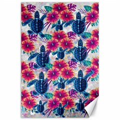 Tropical Flowers Turtles Cbdoilprincess 9a8efa63-1b6b-4226-a85c-858859e581d8 Canvas 24  X 36  by CBDOilPrincess1