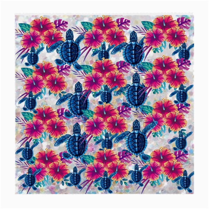 Tropical Flowers Turtles CBDOilPrincess 9a8efa63-1b6b-4226-a85c-858859e581d8 Medium Glasses Cloth (2 Sides)