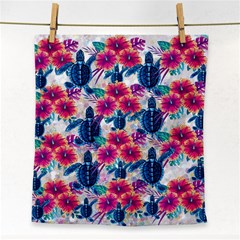 Tropical Flowers Turtles Cbdoilprincess 9a8efa63-1b6b-4226-a85c-858859e581d8 Face Towel by CBDOilPrincess1