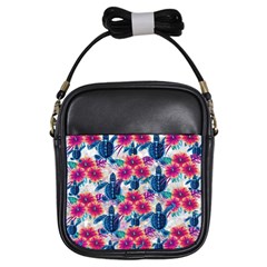 Tropical Flowers Turtles Cbdoilprincess 9a8efa63-1b6b-4226-a85c-858859e581d8 Girls Sling Bag by CBDOilPrincess1