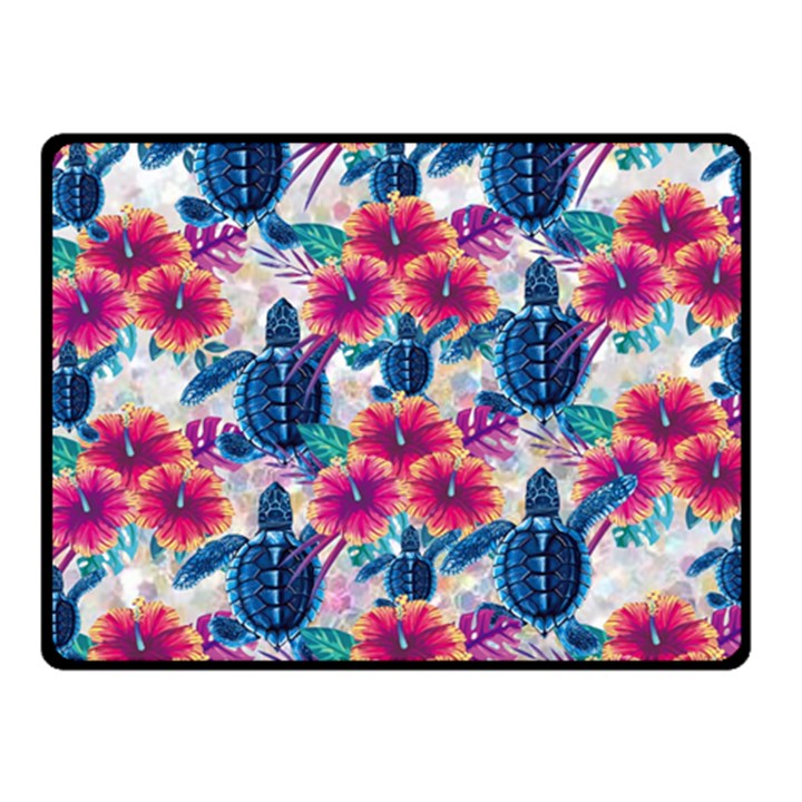 Tropical Flowers Turtles CBDOilPrincess 9a8efa63-1b6b-4226-a85c-858859e581d8 Fleece Blanket (Small)