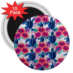 Tropical Flowers Turtles Cbdoilprincess 9a8efa63-1b6b-4226-a85c-858859e581d8 3  Magnets (10 Pack) 