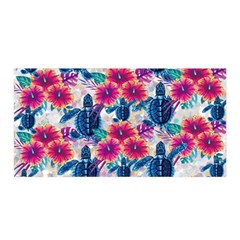 Tropical Flowers Turtles Cbdoilprincess 9a8efa63-1b6b-4226-a85c-858859e581d8 Satin Wrap