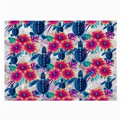 Tropical Flowers Turtles Cbdoilprincess 9a8efa63-1b6b-4226-a85c-858859e581d8 Large Glasses Cloth (2 Sides) by CBDOilPrincess1