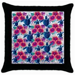 Tropical Flowers Turtles CBDOilPrincess 9a8efa63-1b6b-4226-a85c-858859e581d8 Throw Pillow Case (Black) Front