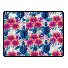 Tropical Flowers Turtles Cbdoilprincess 9a8efa63-1b6b-4226-a85c-858859e581d8 Fleece Blanket (small) by CBDOilPrincess1