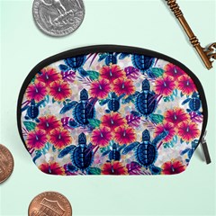 Tropical Flowers Turtles Cbdoilprincess 9a8efa63-1b6b-4226-a85c-858859e581d8 Accessory Pouch (large) by CBDOilPrincess1